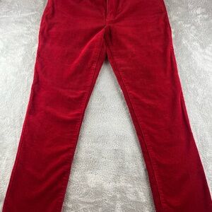 American Living Women’s Red Corduroy Pants Size 12S 98% Cotton